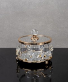 ZEYVE STONE-DECORATED ACRYLIC CASE SUGAR BOWL 20x20x15cm. 